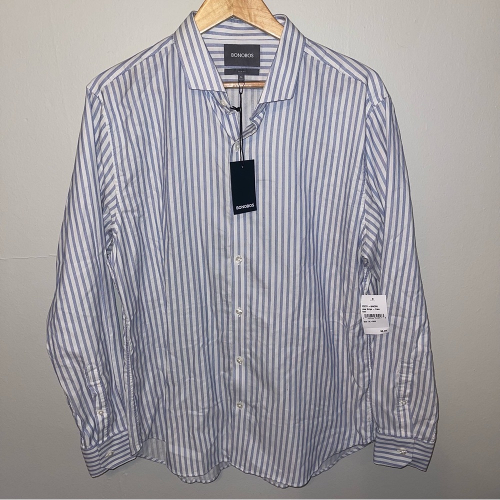Bonobos Slim Fit Everyday Shirt Jose Stripe Casa Azul Button Down